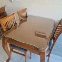 سلام میز نهار خوری راش طرح انگلیسی درحد نو|میز و صندلی غذاخوری|کرمان, |دیوار