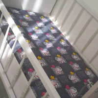 تخت کودک سفید طوسی مناسب سیسمونی