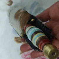 چاقو سی‌سانتی زنجان (امینی) دسته آب‌طلا تیغ فولادی|کلکسیون اشیاء عتیقه|اندیشه, اندیشه فاز ۳|دیوار