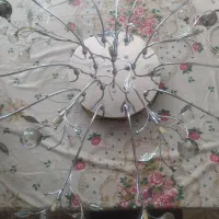 دو عدد لوستر قدیمی زیبا ویک لوستر سقفی شاخه‌ای