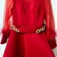 لباس مجلسی عروسکی قرمز