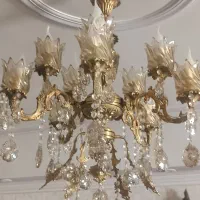 لوستر پنج شاخه ده شعله|لوستر و چراغ آویز|فردیس, شهرک راه آهن|دیوار