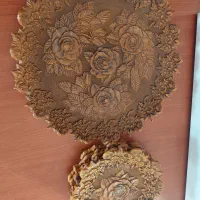 ست پذیرایی فایبرگلاس طرح گل رز (بزرگ و ۵ پیش‌دستی)