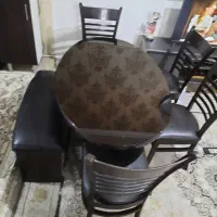 میز نهار خوری ۴ نفره با نیمکت سه نفره