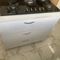گاز صفحه ای پنج شعله کابینت دار سه کشو