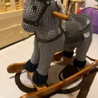 راکر اسب چوبی و چرم کودک