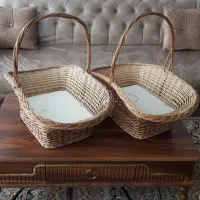 سبد حصیری|صنایع دستی و سایر لوازم تزئینی|قم, باغ شریفی|دیوار