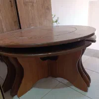 میز گرد یک عدد بزرگ ۴عدد کوچک