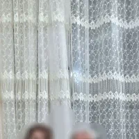 فروش پرده گیپور گل برجسته پانچ شده