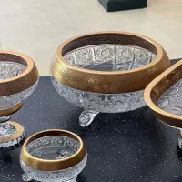 ظروف کریستال ورق طلا|ظروف سرو و پذیرایی|تهران, ولنجک|دیوار