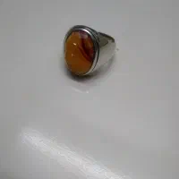 انگشتر عقیق یمنی رگه دار