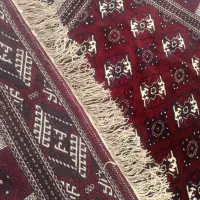 ۳ عدد فرش دستباف ترکمن رنگ لاکی