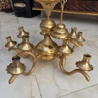 لوستر طلای جفت|لوستر و چراغ آویز|تهران, استاد معین|دیوار