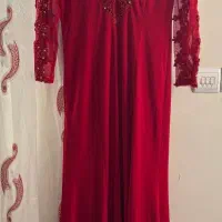 لباس مجلسی کار شده رنگ قرمز شامپاینی|لباس|قدس, شهرقدس|دیوار