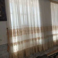 پرده حریر طرح دار