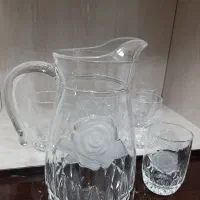 پارچ و لیوان فرانسوی طرح دار