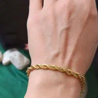 دستبند طنابی بدلیجات طلا