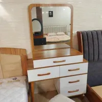 میز ارایشی مدل فراز رنگبندی کامل پایه چوب