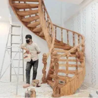 پله های چوبی ‌فلزی