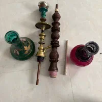 قلیان تنه برنجی  و تنه چوبی