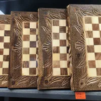 فروش ویژه عید تخته نرد شطرنج چوب گردو در انواع طرح