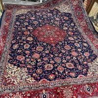 یک تخته قالی ۱۴ متری ساروق ریز بافت رنگ گیاهی