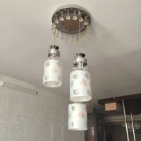 لوستر کریستالی کنترلی،لوستر آشپزخانه و اتاق خواب|لوستر و چراغ آویز|کرج, حصارک پایین|دیوار