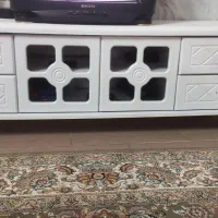 میز تلویزیون وکیوم سفید