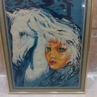 تابلو فرش وان یکاد ابریشم بافت برجسته و یک کوبلن