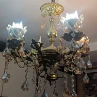 لوستر۴شاخه برنجی سنگین