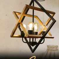 لوستر چوبی|لوستر و چراغ آویز|باقرشهر, |دیوار