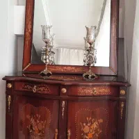 میز کنسول همراه آینه و شمدان