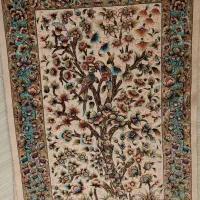 تمام ابریشم ۶۰ × ۹۰|فرش|قم, ارم|دیوار