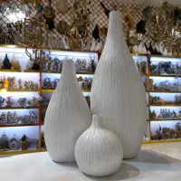 مجسمه دختر میزبان گلدان طوقدار تی بگ لوستر گلدار|صنایع دستی و سایر لوازم تزئینی|قم, سراجه|دیوار