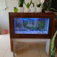 آکواریوم با قاب و پایه  mdf