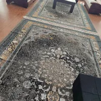 یک جفت فرش پلی استر ۹ متری طوسی مدرن
