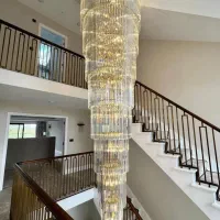 لوستر الماس.کریستالی بلند دوبلکسی کاردی.AC light|لوستر و چراغ آویز|تهران, سنگلج (شاپور)|دیوار