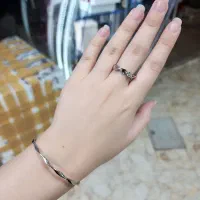 ست انگشتر و دستبند النگویی بدون نگین نقره اصل|بدلیجات|کرمانشاه, |دیوار