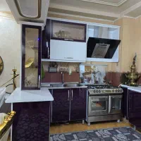کابینت آشپزخانه در حد نو همراه پرده و لوستر سقفی|هود|اسلام‌شهر, شهرک مهدیه|دیوار