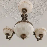 لوستر 3شاخه برنزی|لوستر و چراغ آویز|کرج, کوی کارمندان شمالی|دیوار