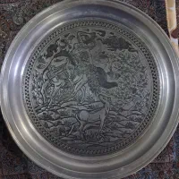 سینی مسی قدیمی قلمزنی شده