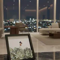 میز دلاری لاکچری + تابلو اردک شانس (قیمت فوری)