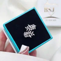 انگشتر نقره برگ انجیری دو طرفه مارکیز کادو تولد۰۱۸