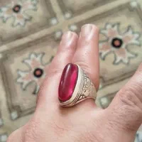 انگشتر نقره یاقوت