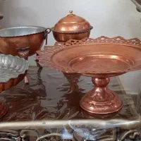 شکلات خوری مسی میوه خوری شیرینی خوری فیروزه کوبی
