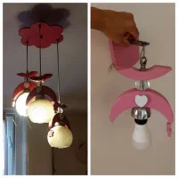 لوستر اتاق کودک و دیوارکوب دخترانه