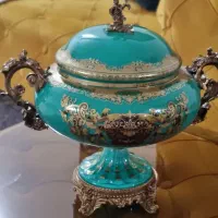 اجیل خوری سایز بزرگ گلدکیش شمعدان شکلات خوری برنجی