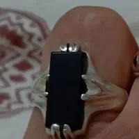 انگشترنقره عقیق سیاه رکاب دستسازنقره عیاربالا بشرط|جواهرات|قم, نیروگاه|دیوار