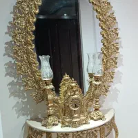 آینه و کنسول و ساعت برنز