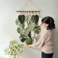 دیوار کوب مکرومه مدل طرح مانسترای غول پیکر